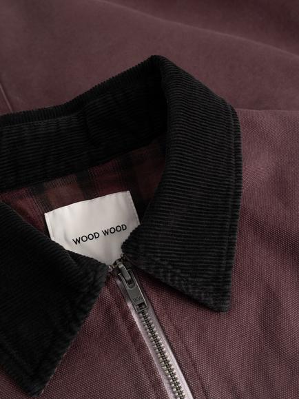WOOD WOOD Zip Front Cotton Jacket, Fudge - view 2, Fudge
