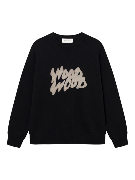 WOOD WOOD Cloud Crew Neck Jumper, Black, Black