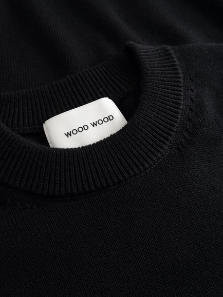 WOOD WOOD Cloud Crew Neck Jumper, Black - view 2, Black