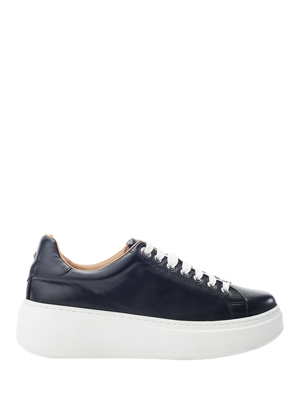 Moda in Pelle Cherrie Leather Trainers, Black