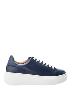 Moda in Pelle Cherrie Leather Trainers, Navy