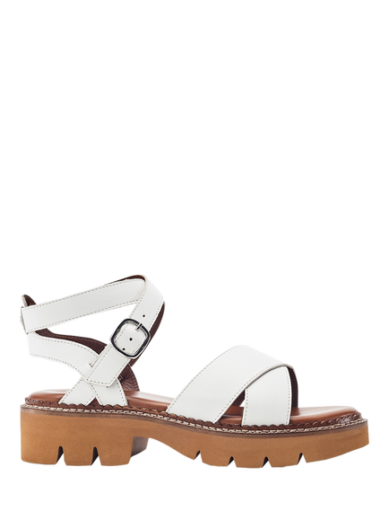 Moda in Pelle Jetta Cross-Strap Block Heel Sandals, White, White