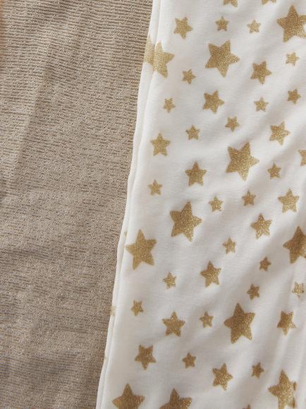 John Lewis Kids' Star Sparkle Tights, Pack of 2, Multi - view 2, Multi