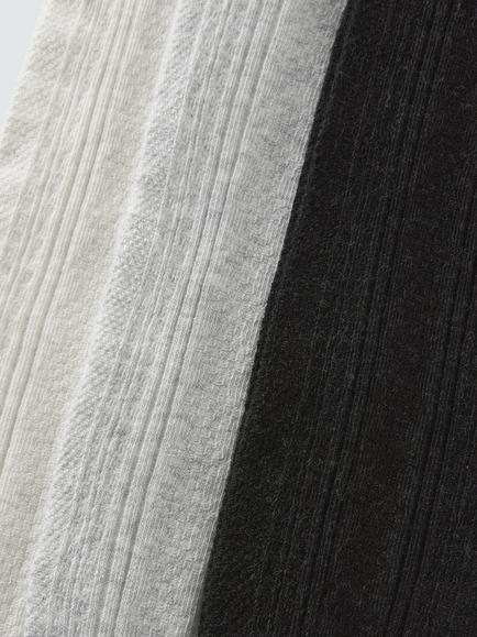 John Lewis Kids' Organic Cotton Rich Cable Tights, Pack of 3, Multi - view 2, Multi