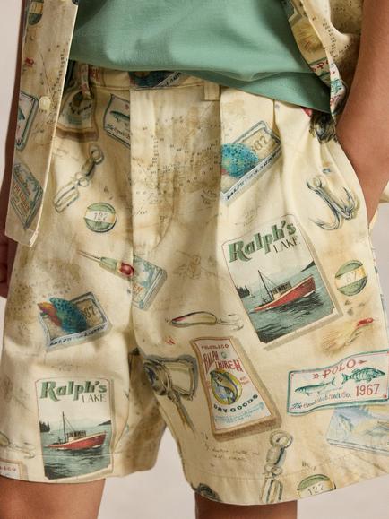 Ralph Lauren Kids' Woven Cotton Shorts, Multi - view 2, Multi