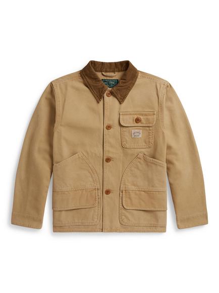 Ralph Lauren Kids' Canvas Corduroy Collar Jacket, Tavner, Tavner