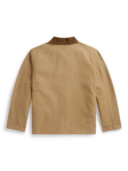 Ralph Lauren Kids' Canvas Corduroy Collar Jacket, Tavner - view 2, Tavner