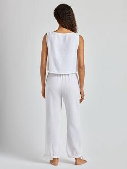 Lauren Ralph Lauren Cotton Gauze Top & Trouser Set - view 2, White