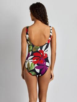 Lauren Ralph Lauren Ring Front Jungle Print Jacquard Swimsuit, Multi - view 2, Multi