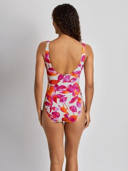 Lauren Ralph Lauren Floral Ruffle Swimsuit, Multi/Bougainvillea - view 2, Multi/Bougainvillea