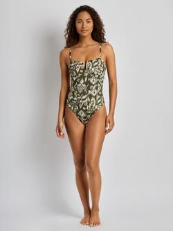 Lauren Ralph Lauren Notch Neck Abstract Swimsuit, Multi/Artisan, Multi/Artisan