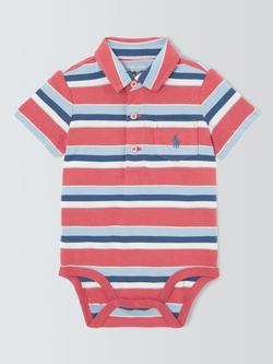 Ralph Lauren Baby Knitted Bodysuit, Red Multi, Red Mu