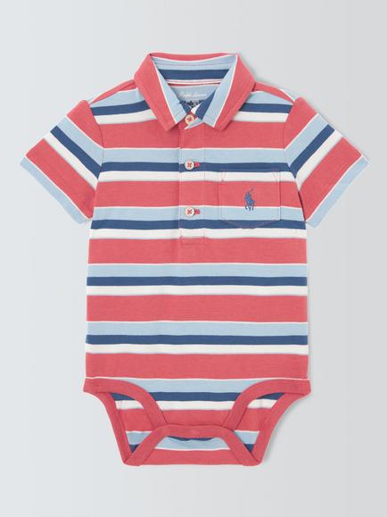 Ralph Lauren Baby Knitted Bodysuit, Red Multi, Red Mu