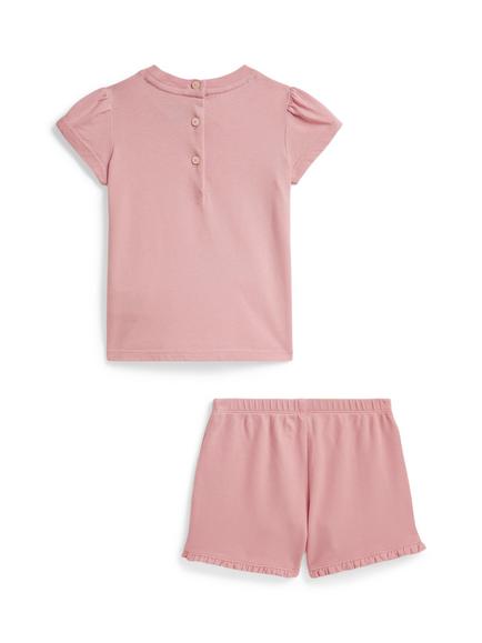 Ralph Lauren Baby Polo Bear Top & Shorts Set, Pink - view 2, Pink