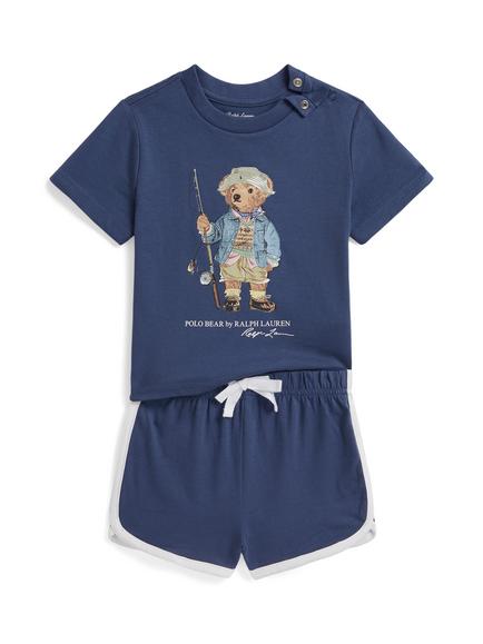 Ralph Lauren Baby Polo Bear T-Shirt and Shorts Set, Old Royal, Old Royal