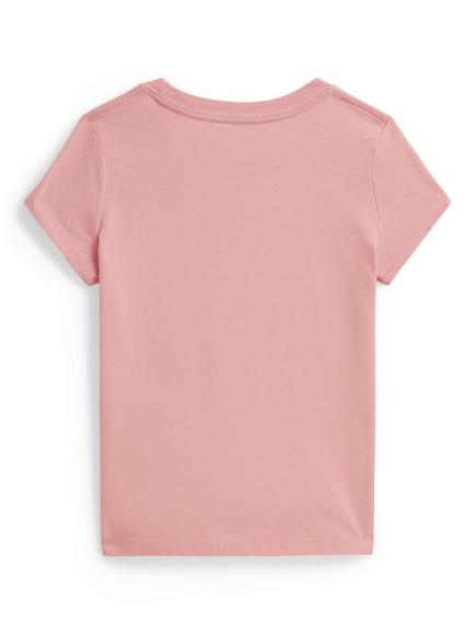 Ralph Lauren Kids' Cotton Polo Bear T-Shirt, Pink - view 2, Pink