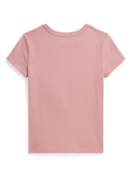 Ralph Lauren Kids' Cotton Polo Bear T-Shirt, Pink - view 2, Pink