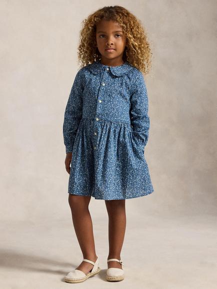 Ralph Lauren Kids' Long Sleeve Floral Shirt Dress, Prolyn B, Prolyn B