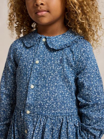 Ralph Lauren Kids' Long Sleeve Floral Shirt Dress, Prolyn B - view 2, Prolyn B
