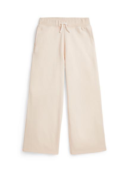 Ralph Lauren Cotton Blend Wide Leg Drawstring Trousers, Beige, Beige