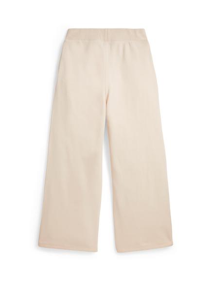 Ralph Lauren Cotton Blend Wide Leg Drawstring Trousers, Beige - view 2, Beige