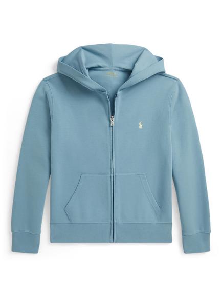 Polo Ralph Lauren Kids' Double-Knit Full-Zip Hoodie, Cassidy Blue