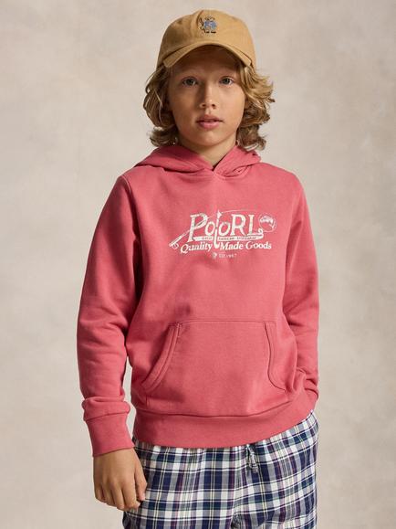 Polo Ralph Lauren Kids' Cotton Blend Hoodie, Red, Red
