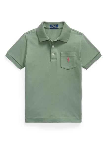 Polo Ralph Lauren Kids' Short Sleeve Polo Shirt, Khaki, Fatigue