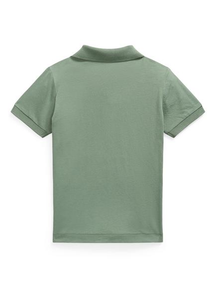 Polo Ralph Lauren Kids' Short Sleeve Polo Shirt, Khaki - view 2, Fatigue