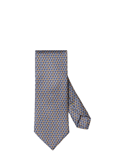 Eton Silk Twill Geometric Print Tie, Yellow, Yellow
