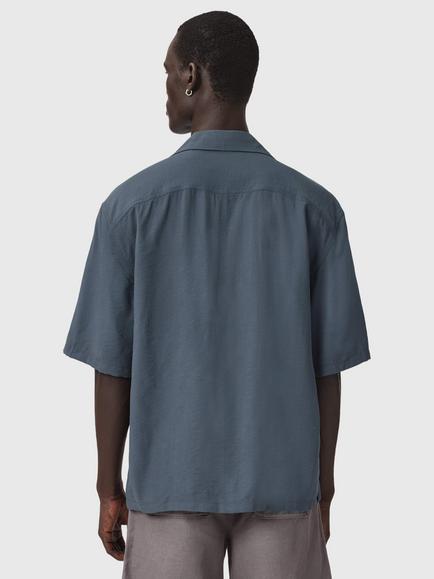 AllSaints Purley Short Sleeve Shirt, Grey - view 2, Grey