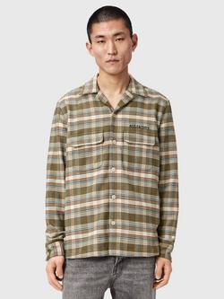 AllSaints Slam Check Shirt, Green, Green