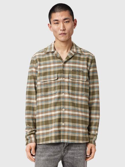 AllSaints Slam Check Shirt, Green, Green