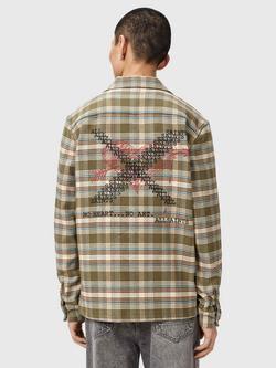 AllSaints Slam Check Shirt, Green - view 2, Green