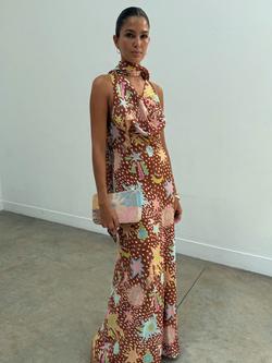 Never Fully Dressed Sophie Star Fawn Dress, Brown/Multi, Brown/Multi