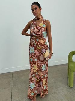 Never Fully Dressed Sophie Star Fawn Dress, Brown/Multi - view 2, Brown/Multi