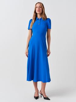 Ghost Verity Collared Midi Dress, Blue
