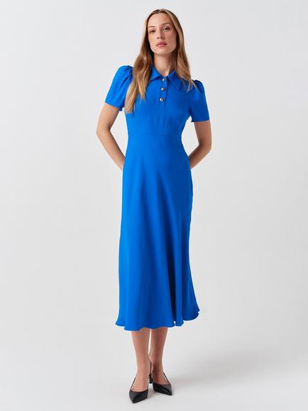 Ghost Verity Collared Midi Dress - view 2, Blue