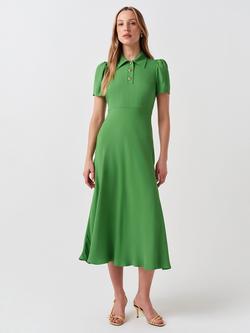 Ghost Verity Collared Midi Dress, Green