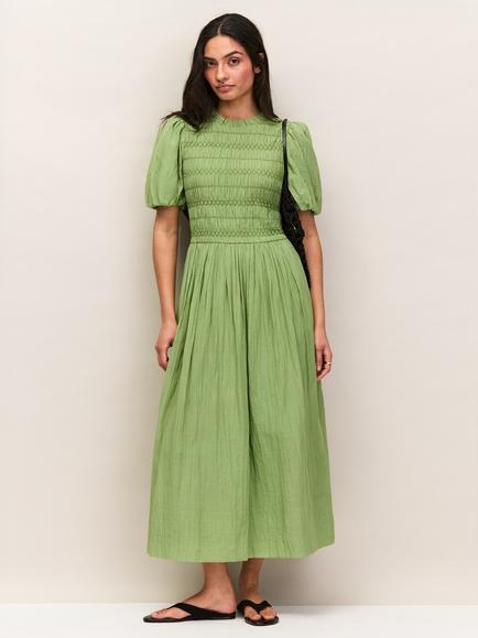 Ro&Zo Shirred Bodice Maxi Dress, Green, Green