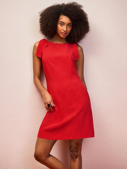 Ro&Zo Bow Shoulder Mini Dress, Red, Red