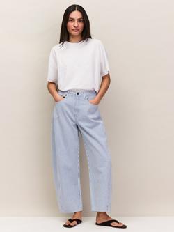Ro&Zo Slub Jersey Cropped T-Shirt, White - view 2, White