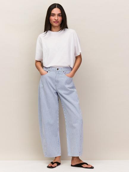 Ro&Zo Slub Jersey Cropped T-Shirt, White - view 2, White