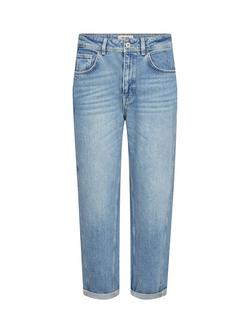 MOS MOSH Aymen High Rise Tapered Jeans, Light Blue, Light Blue