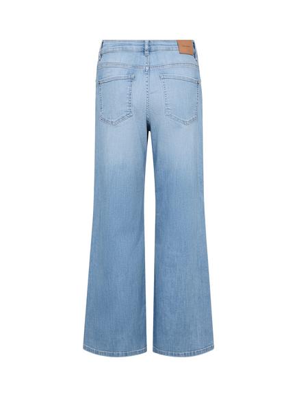 MOS MOSH Dara High Rise Wide Leg Jeans, Blue - view 2, Blue
