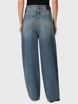 AllSaints High Rise Carter Stripe Jeans, Titan Blue - view 2, Titan Blue