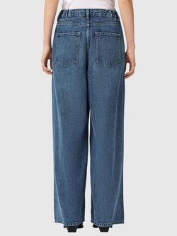 AllSaints Haze Pleat Detail Jeans, Mid Indigo - view 2, Mid Indigo
