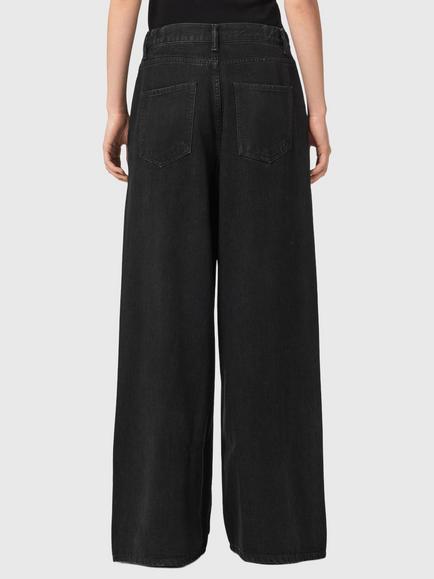 AllSaints Haze Exaggerated Wide Leg Jeans, Washed Black - view 2, Washed Black