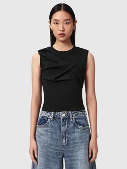 AllSaints Nella Sleeveless Blouse, Black, Black