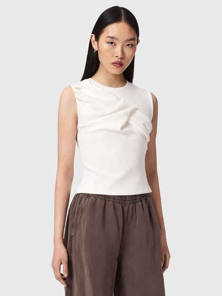 AllSaints Nella Sleeveless Blouse, Fossil White